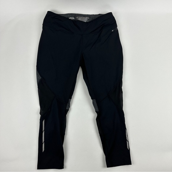 Avia Leggings Womens Medium Black Mesh - Picture 1 of 11